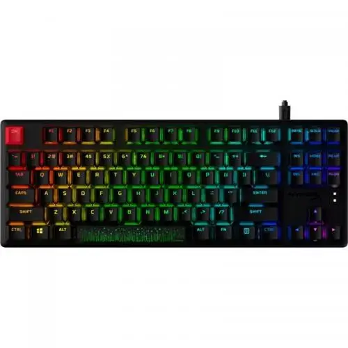 Tastatura mecanica gaming HyperX Alloy Origins Core PBT, RGB, Switch HyperX Blue, Negru
