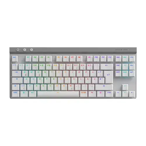 Tastatura Mecanica Gaming Logitech G515 TKL, Ultraslim, Lightspeed, Wireless/Bluetooth, Alb