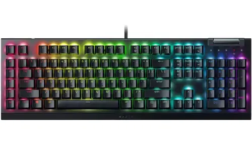Tastatura mecanica gaming Razer BlackWidow V4 X (Green Switch), layout US, taste ABS, layout US, cu 6 butoane customizabile (Negru)