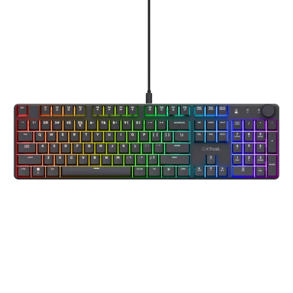 Tastatura mecanica gaming Trust GXT 866 Torix, RGB, Negru