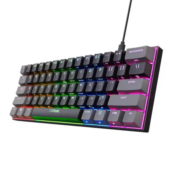 Tastatura Mecanica Gaming Trust GXT 867 Acira 60% Iluminare RGB Black US