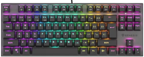 Tastatură mecanică Genesis - Thor 303 TKL, Outemu Red, RGB, negru