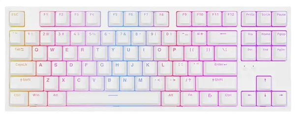 Tastatură mecanică Genesis - Thor 404 TKL, Gateron yellow pro, RGB, alb