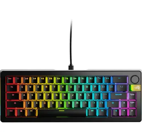 Tastatura mecanica Glorious GMMK 3 PRO, Fox HE Switches, 66 taste, USB, Cu fir (Negru)