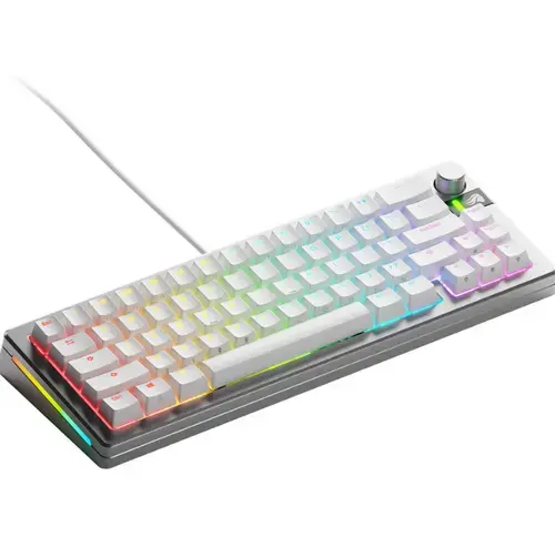 Tastatura mecanica Glorious GMMK 3 PRO, Fox Switches, Cu fir, USB, 66 taste (Argintiu)