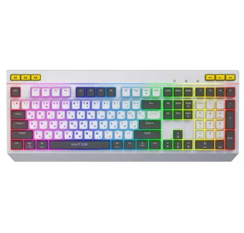 Tastatura mecanica Hator Icefall, Wired, USB (Alb)
