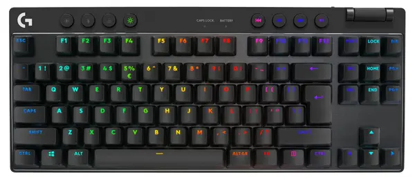 Tastatură mecanică Logitech - G Pro X TKL, fără fir, GX, negru