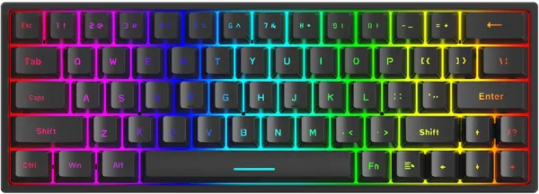Tastatură mecanică Marvo - KG955W Shogo 63W, Marvo switch, fără fir, neagră
