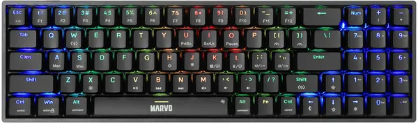 Tastatură mecanică Marvo - KG956 Shogo 78 RGB, Marvo switch, neagră