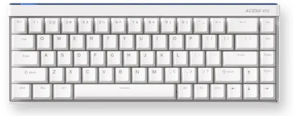 Tastatură mecanică MCHOSE - Ace 68 Air, comutator magnetic Mount Tai GT, RGB, albă
