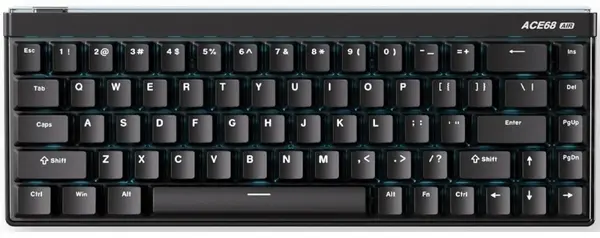 Tastatură mecanică MCHOSE - Ace 68 Air, comutator magnetic Mount Tai GT, RGB, neagră