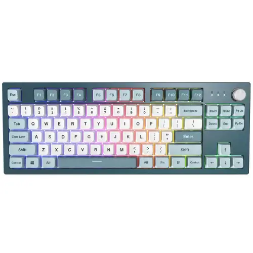 Tastatura mecanica Montech MKey TKL Freedom, Switchuri GateronG PRO 2.0 Yellow, Gri