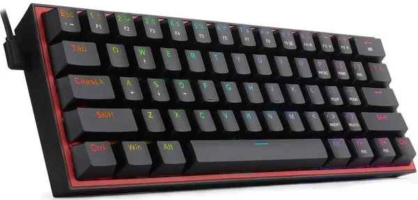 Tastatura mecanica Redragon - Fizz PRO, Red Switch, RGB, neagra