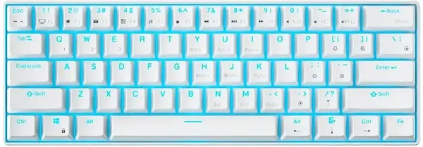 Tastatură mecanică Royal Kludge – RK61, wireless, Red switch, RGB, alb