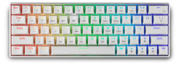 Tastatură mecanică Spartan Gear - Pegasus 2, wireless, Red, RGB, albă