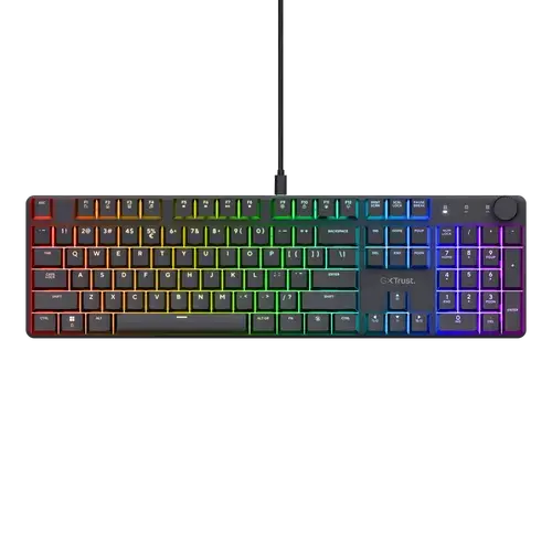 Tastatura mecanica Trust GXT 866 Torix cu fir, swtich linear (Negru)