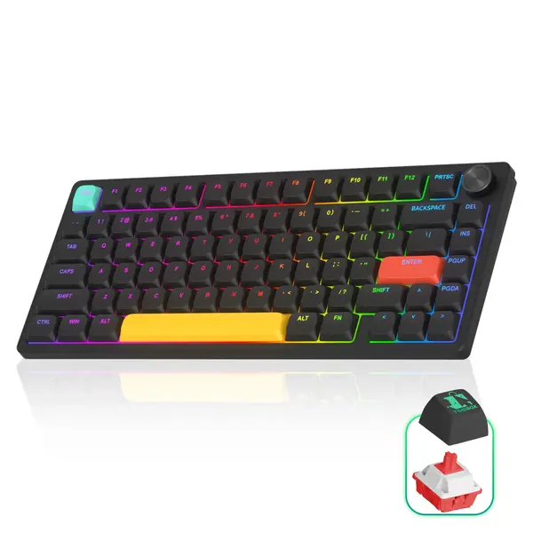 Tastatura Mecanica Ultra-Slim Wireless 75% Timebox, RGB, Low-Profile - Default Title