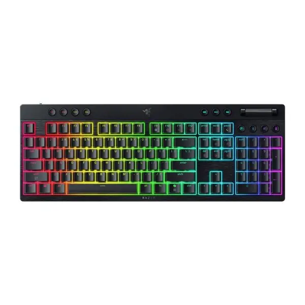 Tastatura mecanica wireless Razer Blackwidow V4 Low profile HyperSpeed, switch Razer Low-profile Mechanical Switches (Yellow Linear Switch), 110 taste, iluminare Razer Chroma RGB, negru