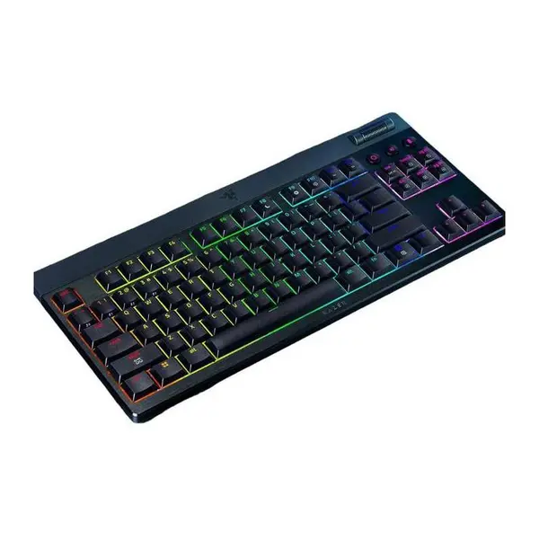 Tastatura mecanica wireless Razer Blackwidow V4 Low profile HyperSpeed TKL, switch Razer™ Low-profile Mechanical Switches (Green Clicky), 110 taste, iluminare Razer™ Chroma RGB, negru