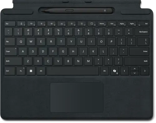Tastatura Microsoft Surface Pro Keyboard 8X8-00162 cu Slim Pen 2, Layout ENG INTL pentru Surface Pro 11/10/9/8 (Negru)
