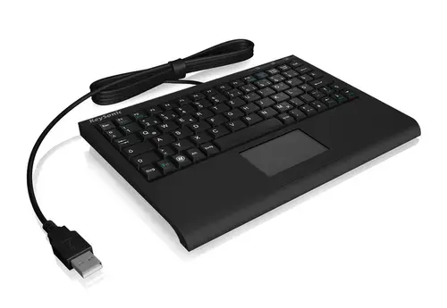 Tastatura office KeySonic ACK-3410(US), USB, Layout US, Touchpad (Negru)