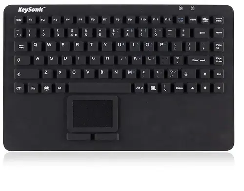 Tastatura RaidSonic IcyBox KeySonic, Waterproof, touchpad (Negru)