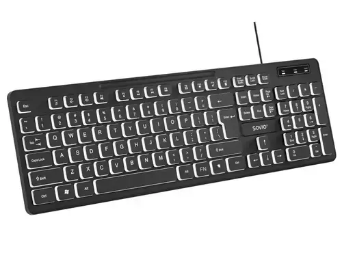 Tastatura Savio KB-04, Wired, USB, iluminare (Negru)