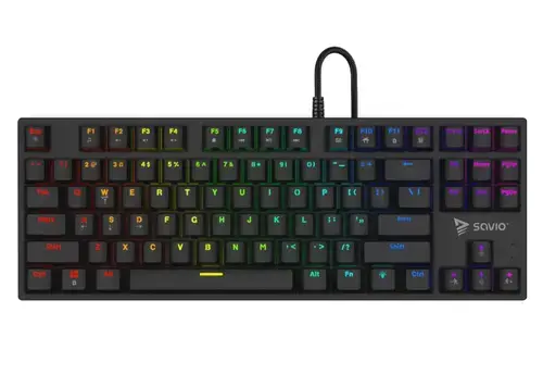 Tastatura Savio Tempest x2, iluminare RGB, Wired, USB, Outemu Red Switches (Negru)
