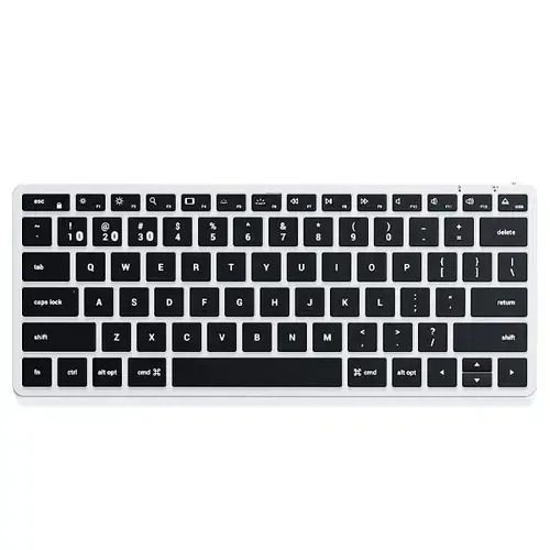 Tastatura Slim X1, Satechi, Bluetooth, Iluminata din spate (Argintiu/Negru)