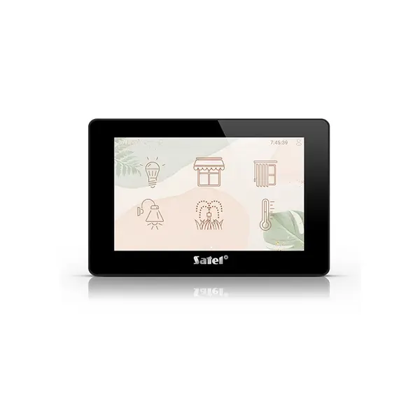 Tastatura touch screen Satel Integra INT-TSH2-B, 7 inch, MACRO, difuzor, slot card, neagra