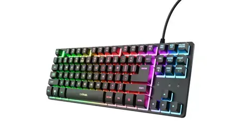 Tastatura Trust GXT 833 Thado TKL, iluminare RGB, Wired, USB (Negru)