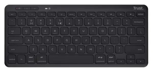 Tastatură Trust - Lyra Compact, wireless, neagră