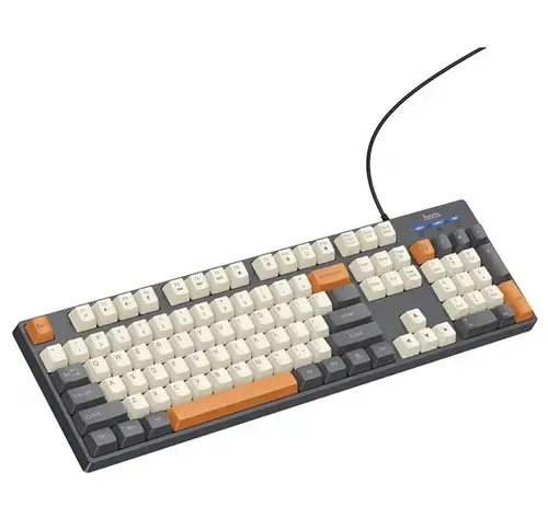 Tastatura Wired USB HOCO GM61 Tri-Color, 1.45m, Gri