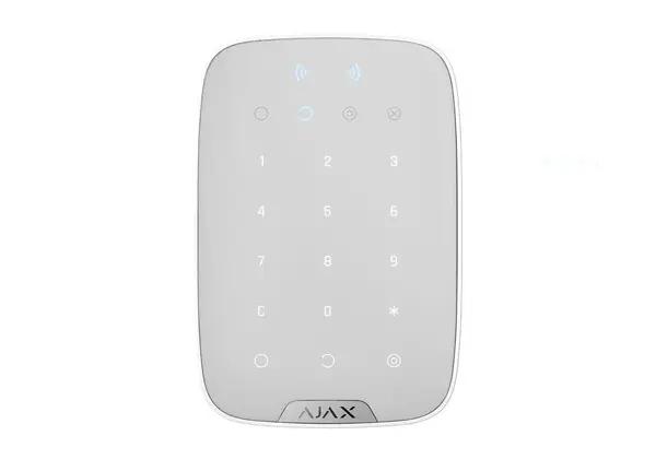 Tastatura wireless alba pentru sistem de alarma, taste touch iluminate, Ajax Keypad Plus White