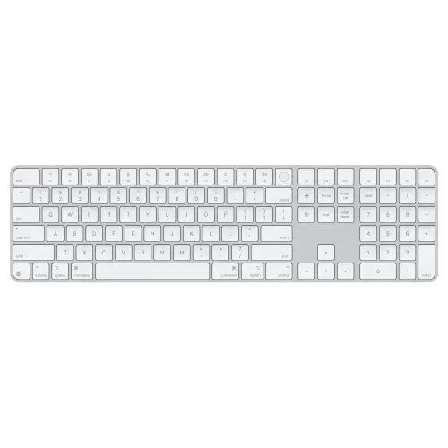 Tastatura Wireless Apple Magic Keyboard (2024), Bluetooth, Touch ID, Tastatura numerica, Layout US (Alb)