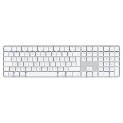Tastatura Wireless Apple Magic Keyboard (2024), Touch ID, Tastatura Numerica, Layout RO (Alb)