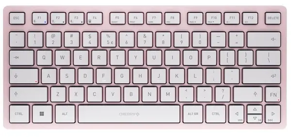 Tastatură wireless Cherry – KW 7100 MINI BT, wireless, multi-device, roz