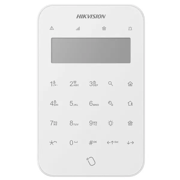 Tastatura wireless LCD AX PRO Hikvision DS-PK1-LT-WE, 868Mhz