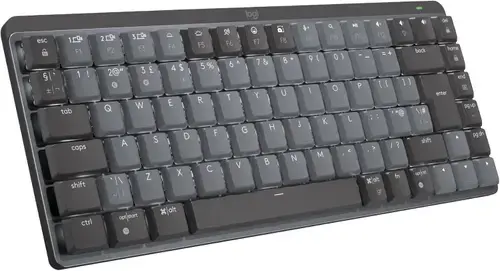Tastatura Wireless Logitech MX Mechanical Mini, Bluetooth, Switch-uri Tactile Quiet, Iluminare Alba, Layout UK (Gri)