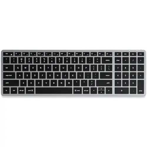 Tastatura Wireless Satechi X2 Slim Bluetooth retroiluminata cu Keypad numeric, US (Gri)