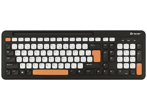 Tastatura Wireless Tracer GREG RF, 2.4GHz, 104 taste, 8 taste multimedia, Slot pentru tableta/telefon (Negru)