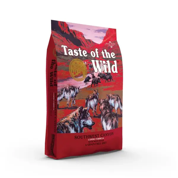TASTE OF THE WILD Southwest Canyon, Mistreț, hrană uscată fără cereale câini 12.2kg