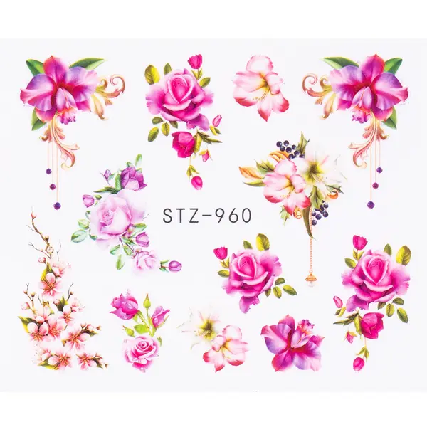 Tatuaj Unghii LUXORISE Flower Studio, STZ-960