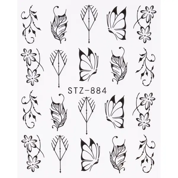 Tatuaj Unghii LUXORISE Simple Romantic Art, STZ-884