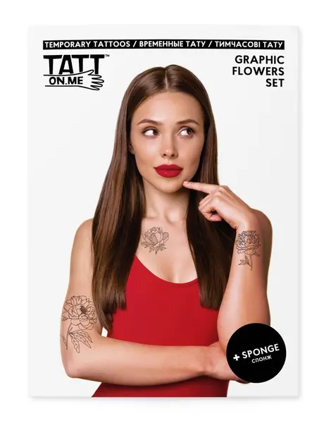 Tatuaje temporare - Graphic Flowers | Tatton.me