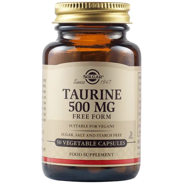 Taurina 500mg, 50 capsule vegetale, Solgar