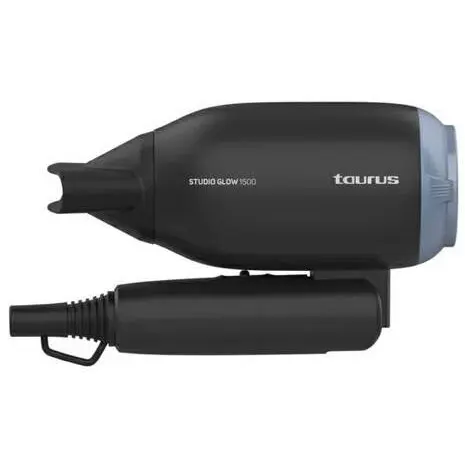 Taurus Uscator de par pliabil pentru calatorie Taurus Studio Glow 1500 , 1400 W, 2 viteze, 2 trepte de temperatura, Negru