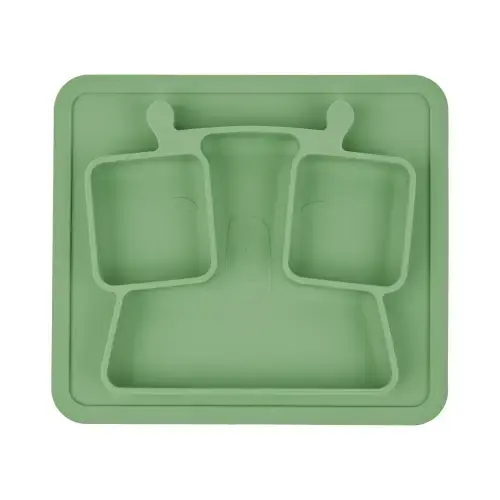 Tava anti-alunecare pentru mancare Badabulle B005215, 350ml (Verde)