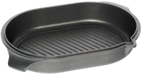 Tavă cu grătar AMT - 63222, 32 х 22 cm, negru