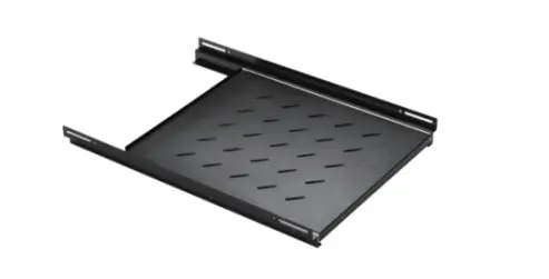 Tava culisanta cu adancime de 350mm, pentru rack de 600mm, capacitate 30kg, Safer SAF-MOBSHELF350-RK600FLOOR